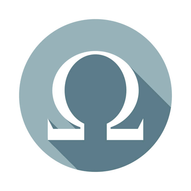 bildbanksillustrationer, clip art samt tecknat material och ikoner med omega tecknet ikonen i platt länge skuggtyp. en av web collection-ikonen kan användas för ui, ux - omega 3