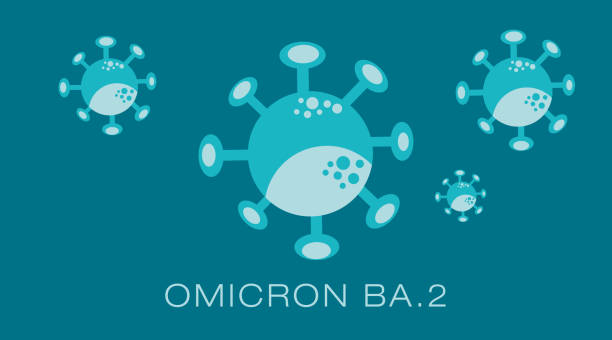bildbanksillustrationer, clip art samt tecknat material och ikoner med omicron ba.2, virus variant - omicron