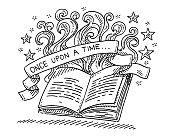 istock Once Upon A Time Fairy Tale Book Drawing 1328286263
