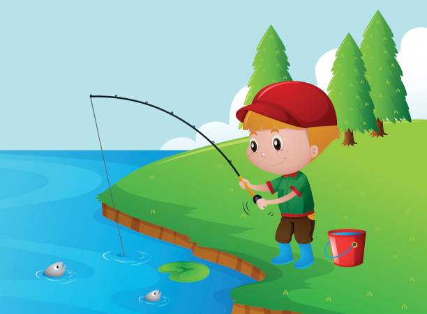 Download Clip Art Of Little Boy Fishing Illustrations, Royalty-Free ...