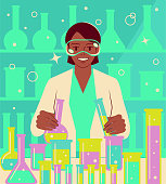 istock One confident and beautiful young female scientist doing a scientific experiment 1341652204