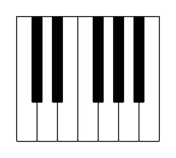 ピアノの鍵盤 イラスト素材 - iStock