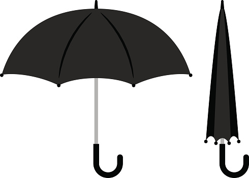 Зонтик собрать. Зонт закрытый. Зонт силуэт. Закрытый зонт вектор. Зонт сложенный.