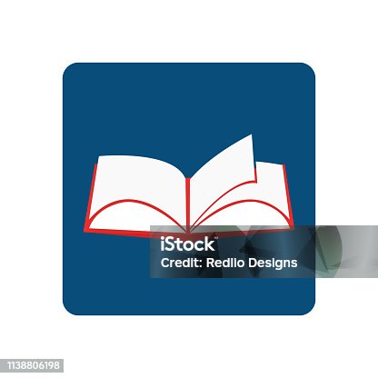 istock Open book icon 1138806198