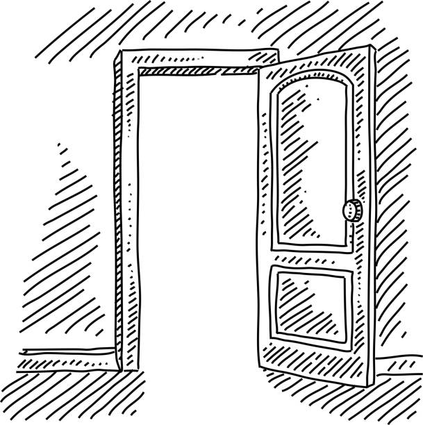 Royalty Free Clip Art Of An Open Door Clip Art Vector Images