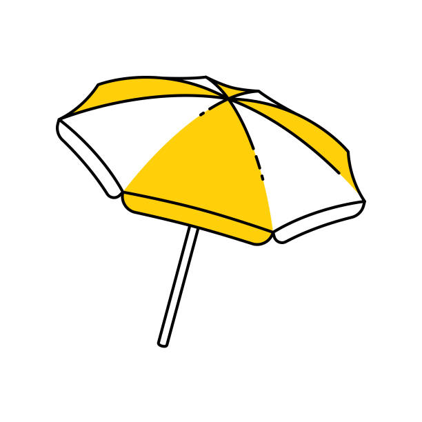 illustrations, cliparts, dessins animés et icônes de open plan parasol - parasol