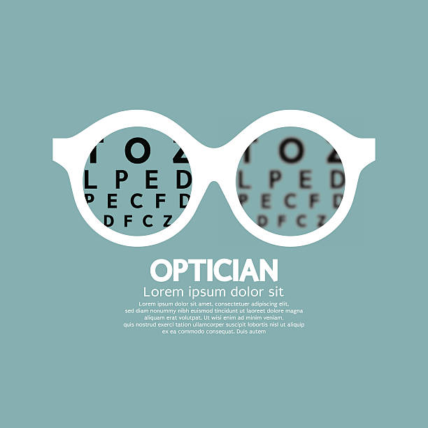 Optician, Vision Of Eyesight Optician, Vision Of Eyesight Vector Illustration eye doctor stock illustrations