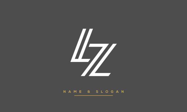 ilustrações de stock, clip art, desenhos animados e ícones de lz or zl alphabet letters abstract icon logo vector - zl