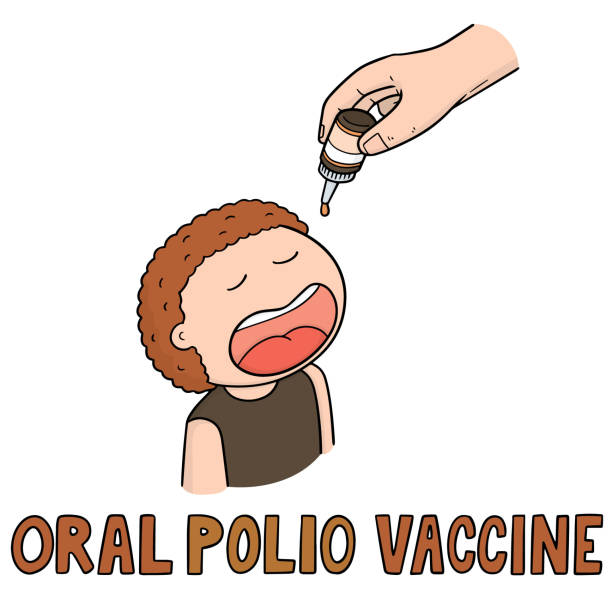 пероральная полиовакцина - polio stock illustrations