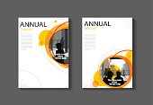 istock Orange Circle abstract cover modern  cover book Brochure template, design, annual report, magazine and flyer layout Vector a4 826327594