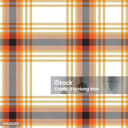 istock Orange Ombre Plaid textured seamless pattern 1316243137