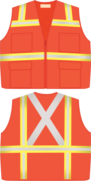Orange Safety Vest Stock Illustration - Download Image Now - iStock