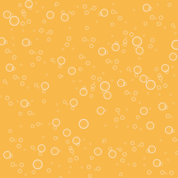 Orange water droplets background. vector art illustration