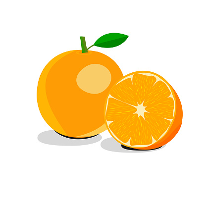 orange with cut orange