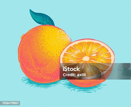 istock Orange woodcut screen printing 1316479857