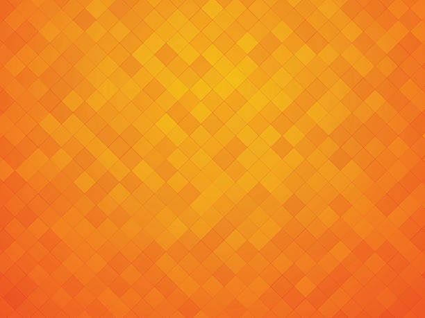 stockillustraties, clipart, cartoons en iconen met orange yellow tiles - oranje