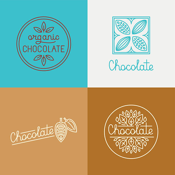 stockillustraties, clipart, cartoons en iconen met organic chocolate icon - chocoletter