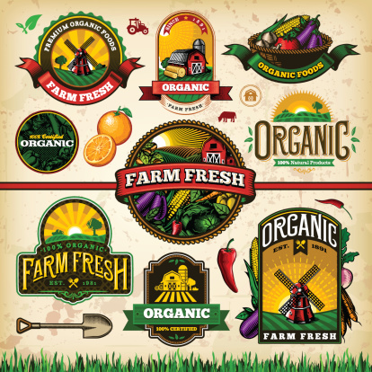 Organic Farm Fresh Label Set 2