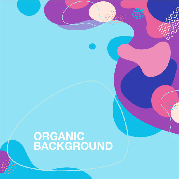 organic shape pattern background vector art illustration