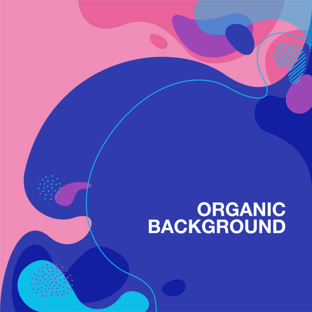 organic shape pattern background A colorful organic shape pattern background. organic shapes stock illustrations