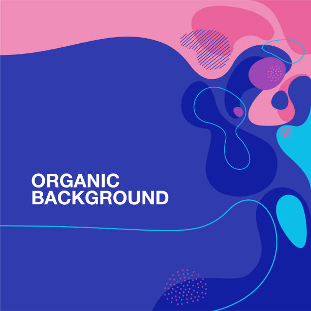 organic shape pattern background A colorful organic shape pattern background. organic shapes stock illustrations
