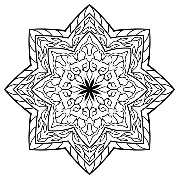 Download Royalty Free Simple Black Floral Orient Mandala Clip Art ...