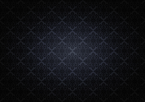 Oriental vintage background with Indo-Persian ornaments. Royal, luxurious wallpaper in black color
