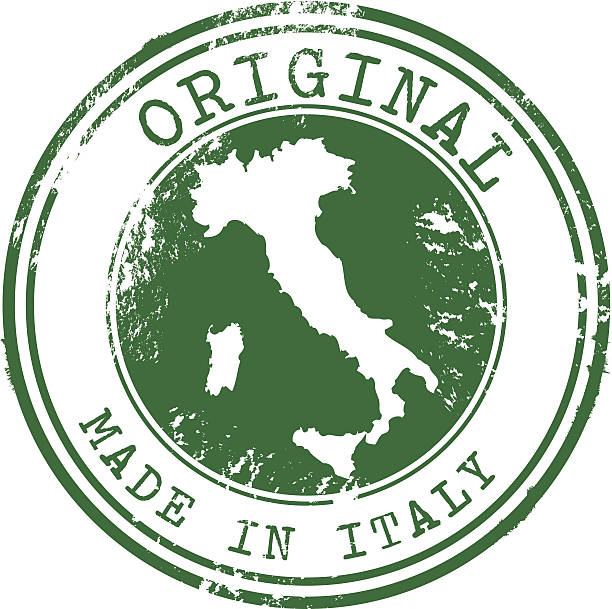 illustrazioni stock, clip art, cartoni animati e icone di tendenza di originale e timbro vettoriale in italia - made in italy