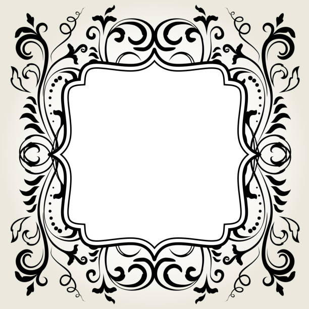 raw brass stampings FLORAL CARTOUCHE  PICTURE FRAME CORNERS 4 corners decor AB87 