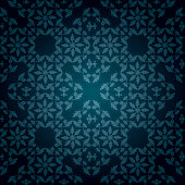 Ornamental lace blue background, floral pattern