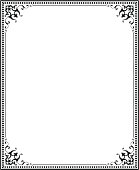 Ornate frame in black and white. vector artwork.