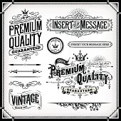 A collection of vintage styled ornate frames and banners. EPS 10 file, with transparencies, layered & grouped, 
