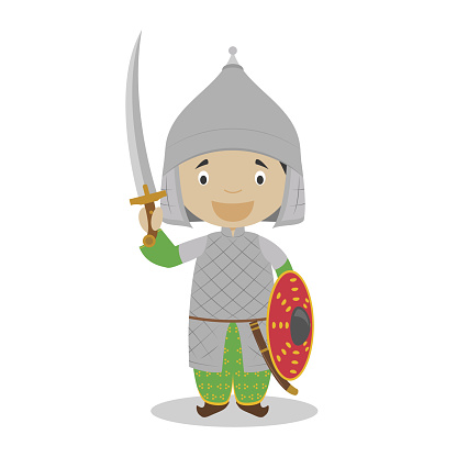 Osmanli Asker Cizgi Film Karakteri Vektor Cizim Cocuklar Tarih Koleksiyonu Stok Vektor Sanati Animasyon Karakter Nin Daha Fazla Gorseli Istock