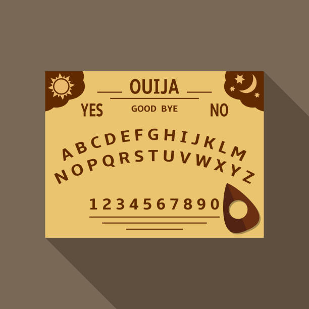 Ouija Board flat design illustration Ouija board flat design illustration ouija board stock illustrations