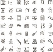 istock Outline icon collection - household appliances 666995758