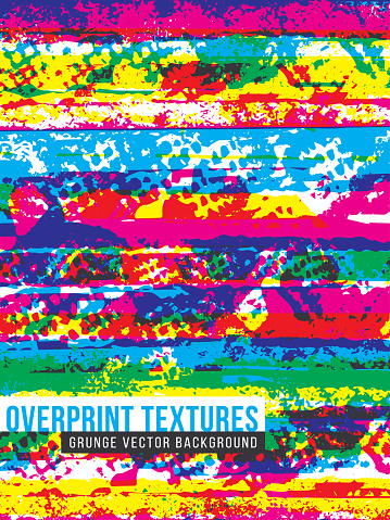 Overprint textures background - v2