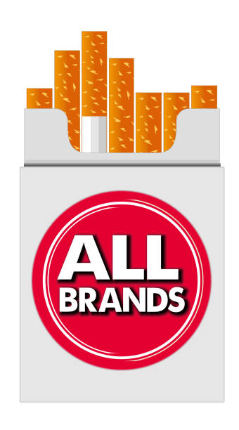 Pack of Cigarettes all Brands vector art illustration