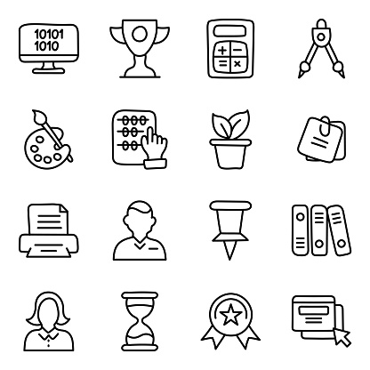 Pack of Education Technology Linear Icons