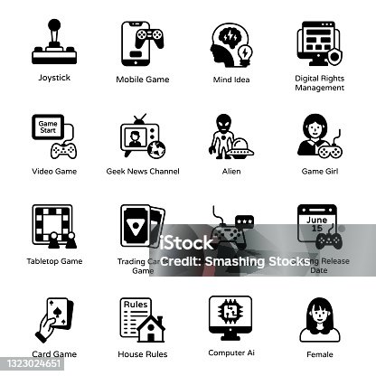 istock Pack of Games Solid Icons 1323024651