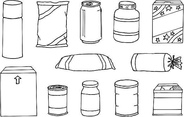 パッケージのスケッチ - 缶点のイラスト素材／クリップアート素材／マンガ素材／アイコン素材
