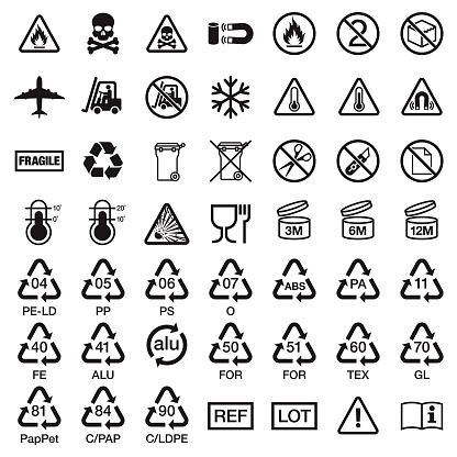Packaging Symbols Stock Illustration - Download Image Now - iStock