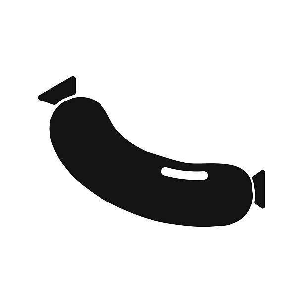 stockillustraties, clipart, cartoons en iconen met packed sausage symbol icon vector illustration eps10 on white b - chorizo
