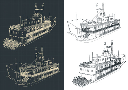 Paddle steamer sketches