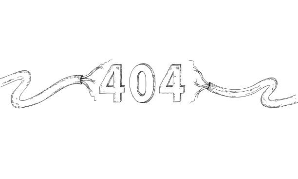 404 page not found error hand drawn vector art illustration