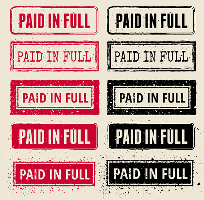 Paid in Full Vector Rubber Stamp Collections