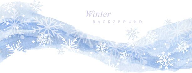 snowfall winter paint flow background