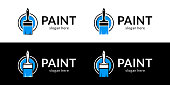 istock Paint brush logo 1322112362