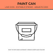 istock Paint Bucket Line Icon Design 1333634699