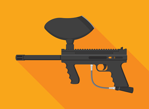 Paintball Gun Icon Flat