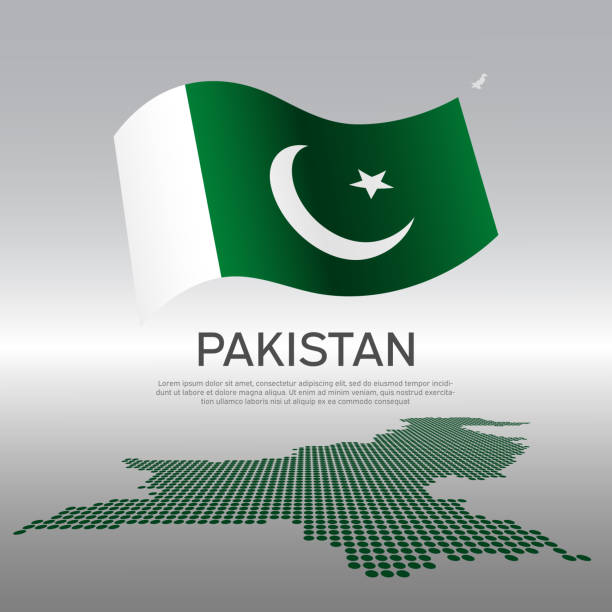 Pakistan wavy flag and mosaic map on light background. Creative background for the national pakistani poster. Vector tricolor design. Business booklet. State pakistani patriotic banner, flyer Pakistan wavy flag and mosaic map on light background. Creative background for the national pakistani poster. Vector tricolor design. Business booklet. State pakistani patriotic banner, flyer pakistani flag stock illustrations